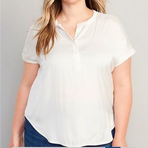 Old Navy Dolman Satin Sleeve Blouse